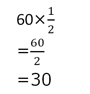 60乘二分之一(分数)