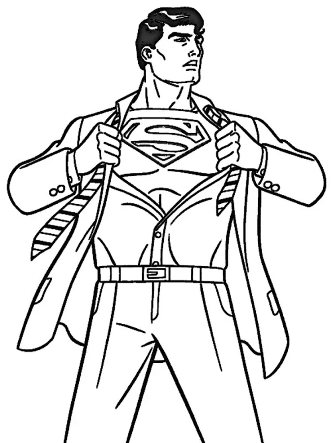 hero superman coloring