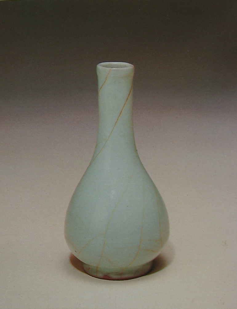 北宋 官窑粉青胆瓶._图片