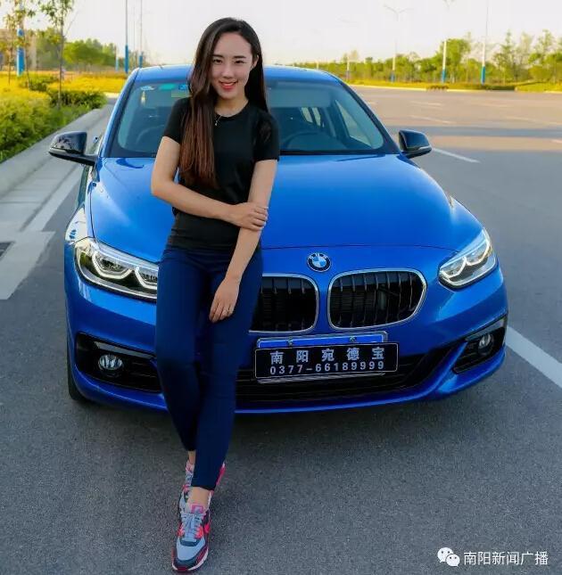 南阳电台美女主播试驾全新bmw1系运动型轿车