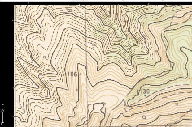 在cad中怎么根据地图绘制等高线,如下图,这样一条线一条线的描太麻烦