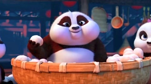 功夫熊猫3:这么多圆滚滚太可爱了,一个个都是小吃货,萌翻了